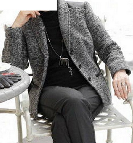 Schicker blazer grau - blazer, grau-schwarz