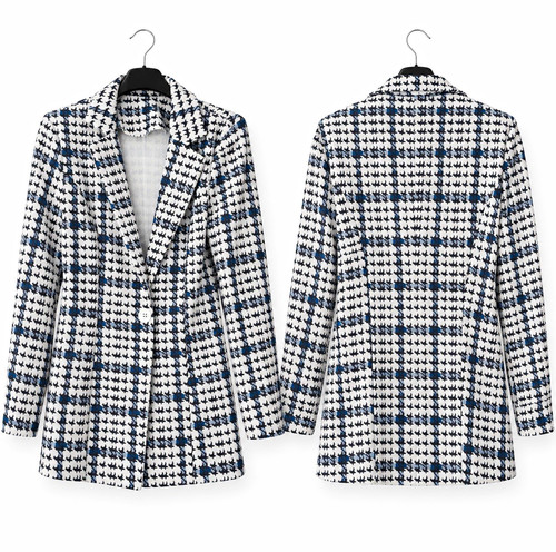 Damen blazer tweed hahnentritt - damen,