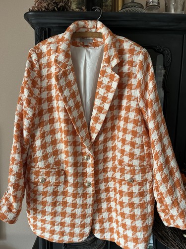 Jacke blazer xl orange - jacke, gr.xl