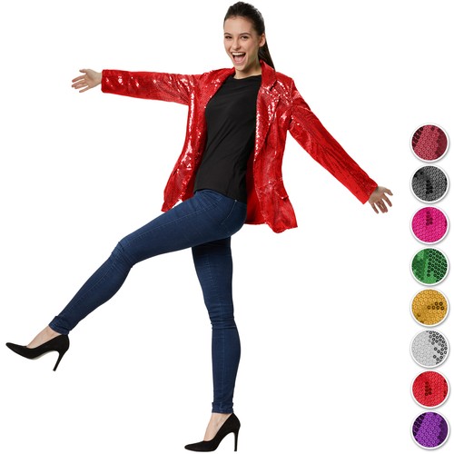 Damen pailletten blazer - pailletten,