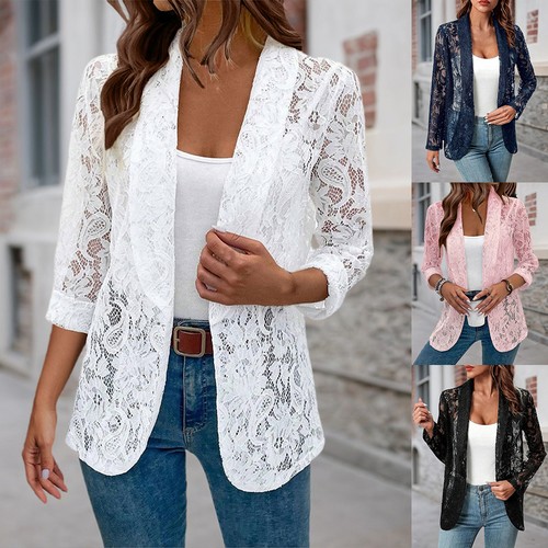 Damen spitze blazer jacke - spitze,