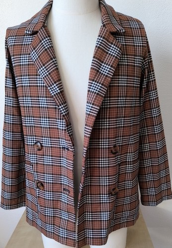 Monki blazer oversize - oversize, karo
